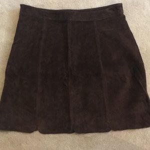 Brown suede Zara skirt